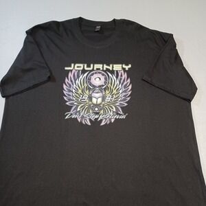 Journey Band T Shirt‎ Mens 3XL Black Don't Stop Believin 1981 Graphic Rock Tee